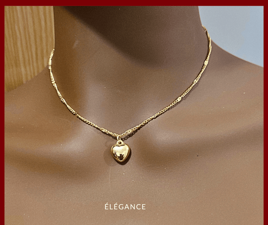 collier en acier inoxydable doré bijoux femme en acier doré collier acier inoxydable collier cœur acier doré collier cœur acier argenté, bijoux pour la Saint-Valentin, bijoux acier inoxydable collier chaîne acier inoxydable collier avec pendentif cœur collier Saint-Valentin femme idée cadeau Saint-Valentin collier acier Saint-Valentin