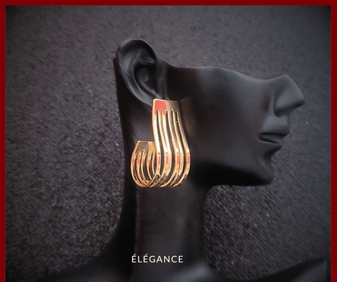 boucles d'oreilles originales, boucles d'oreilles, bijou femme, boucles d'oreilles dorées, boucles d'oreilles tendance, boucle d'oreille fantaisie, boucle d'oreille légère, petites boucles d'oreilles élégantes, bijoux dorés pour femme, élégance bijoux